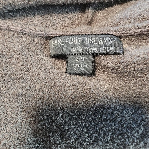 Barefoot Dreams Bamboo Chic Lite Calypso Wrap Ombre Cardigan‎ S/M Gray Black - Picture 6 of 12